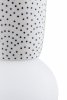 Lampa wisząca ceramika Bolesławiec biała w kropki ręcznie zdobiona designerska wyjątkowa podłużna BOLL 8938 Argon x Manufaktura w Bolesławcu 